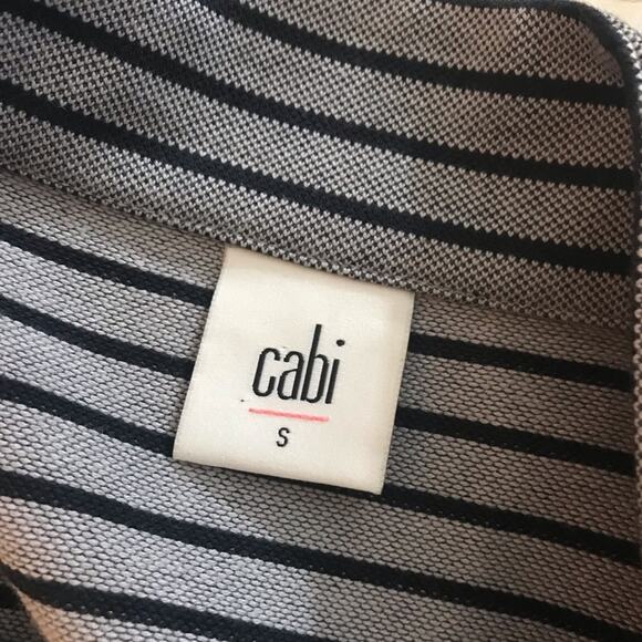 Cabi Navy Striped Long Coastal Classic Car Coat 5474 Lightweight Navy Jacket S - Picture 11 of 15